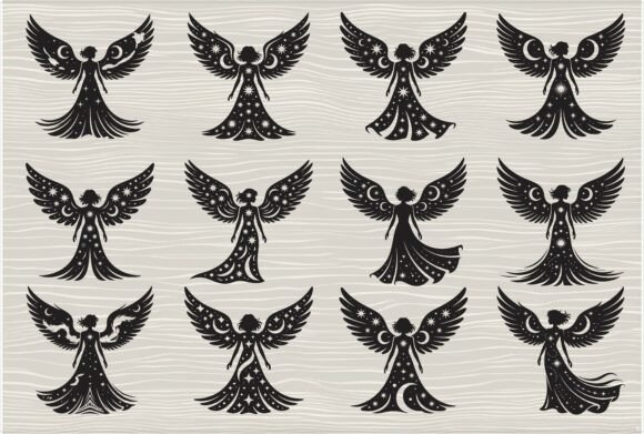 Angel Silhouette: A Timeless Embroidery Design for Meaningful Projects