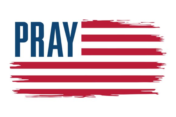Pray Patriotic Brush Flag Design Review for Real Projects