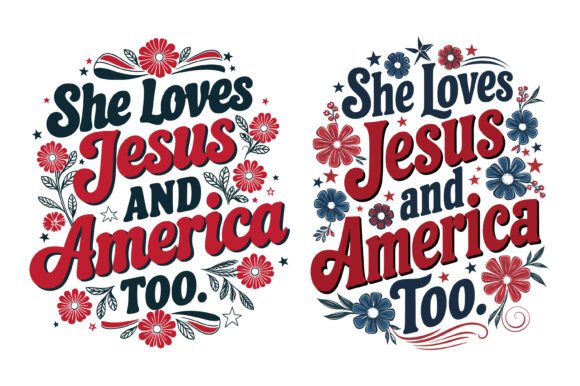 She Loves Jesus and America Clipart Review for Real Embroidery Projects